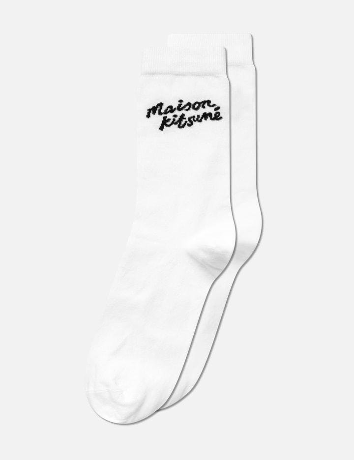 Maison Kitsune Handwriting Socks by MAISON KITSUNE