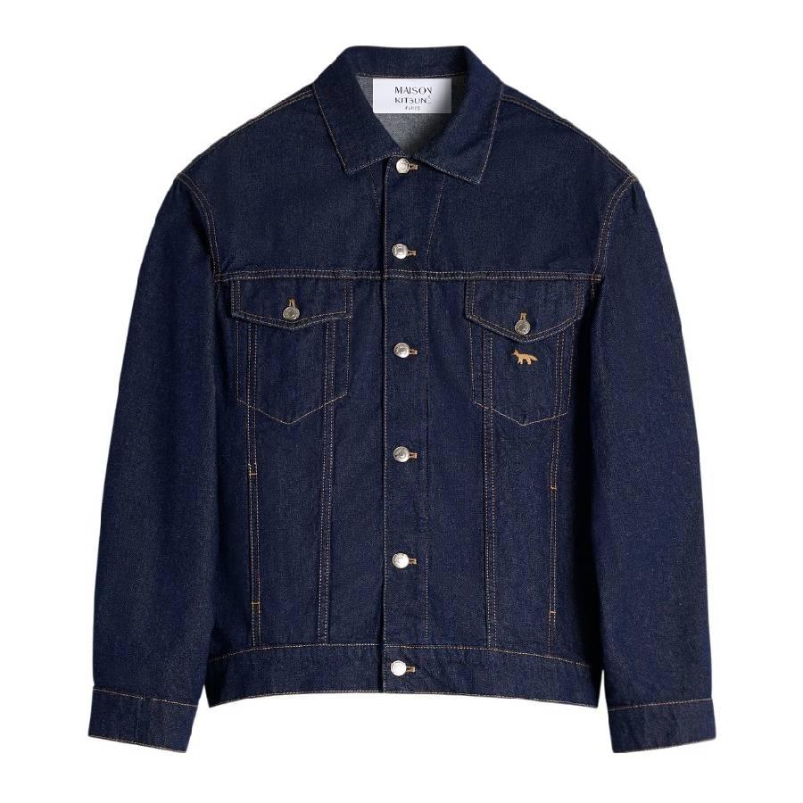 Maison Kitsune Japanese Denim Trucker Jacket by MAISON KITSUNE