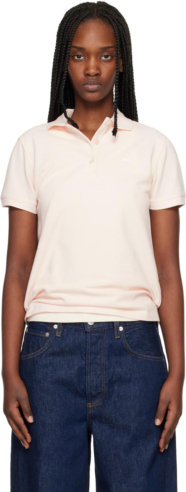 Pink Baby Fox Regular Polo by MAISON KITSUNE