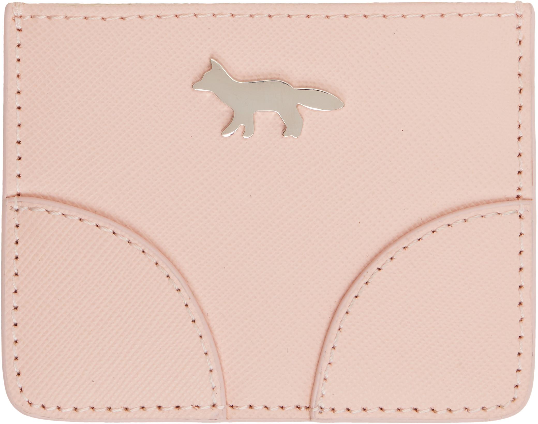 Pink Boogie Card Holder by MAISON KITSUNE