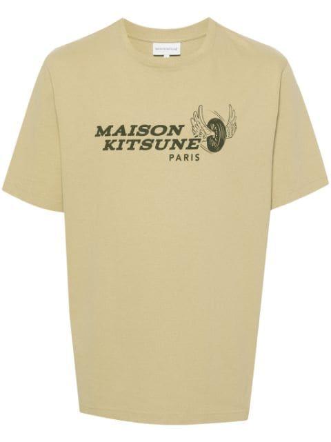 Racing Wheels-print T-shirt by MAISON KITSUNE