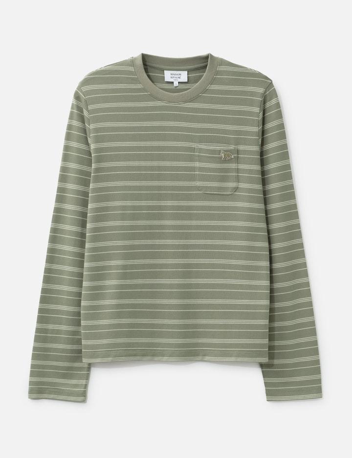 Striped Long Sleeve Regular T-Shirt by MAISON KITSUNE