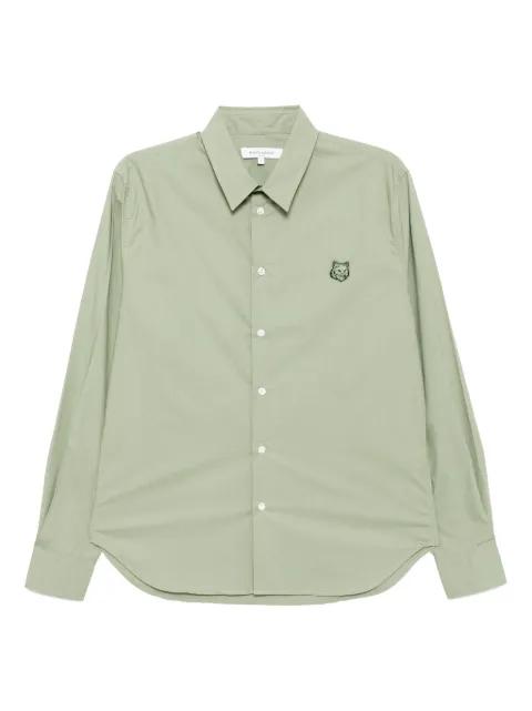 Tonal Fox head patch shirt by MAISON KITSUNE