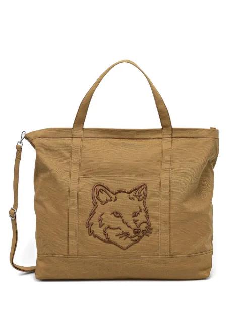 XL Fox Head tote bag by MAISON KITSUNE