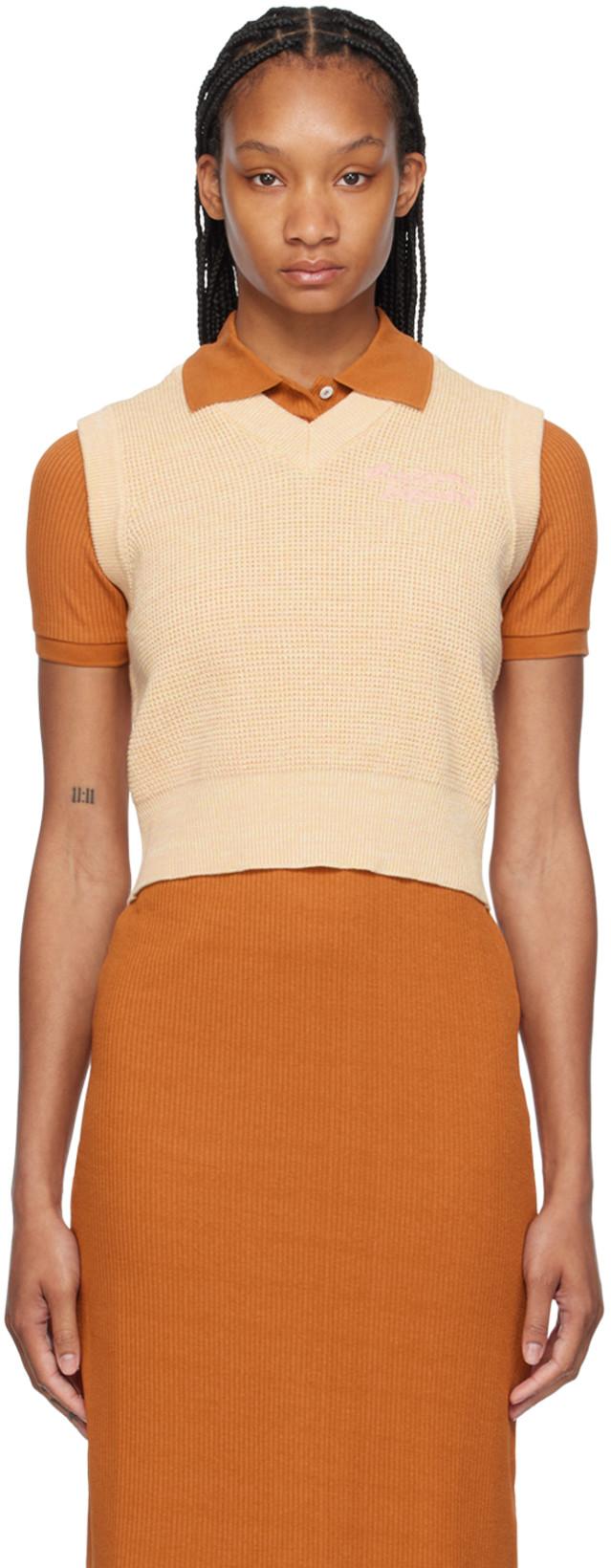 Yellow Handwriting Vest by MAISON KITSUNE