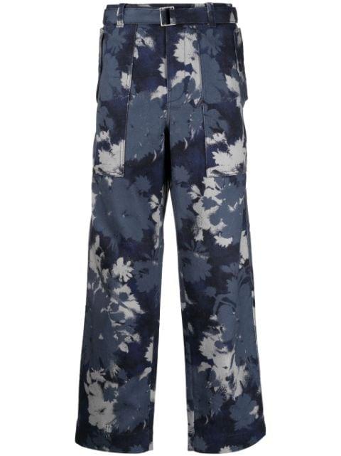 abstract-print straight-leg jeans by MAISON KITSUNE
