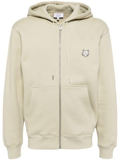 bold fox head comfort hoodied jacket by MAISON KITSUNE