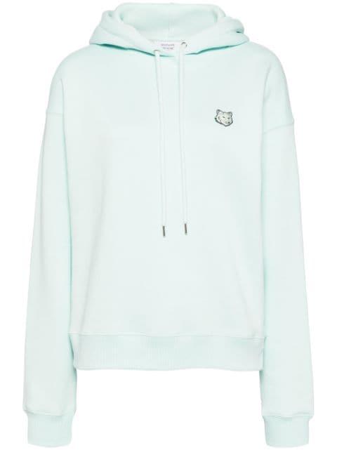 bold fox head patch hoodie by MAISON KITSUNE