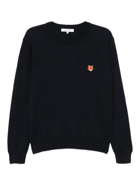 bold fox head patch sweater by MAISON KITSUNE