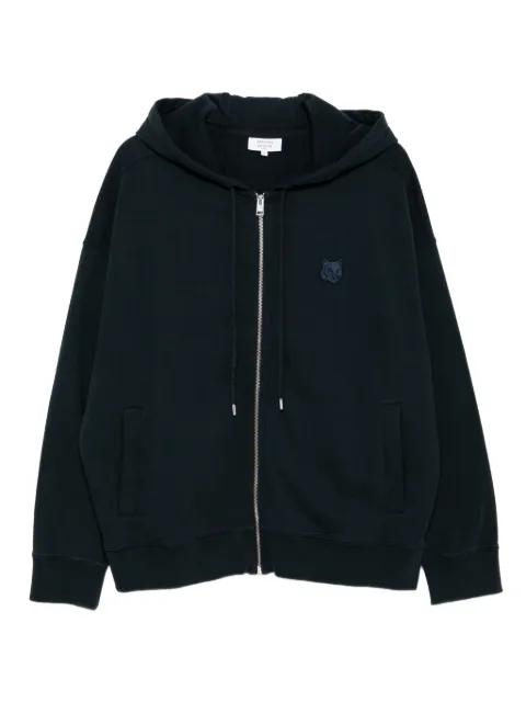 bold fox head patch zipped hoodie by MAISON KITSUNE