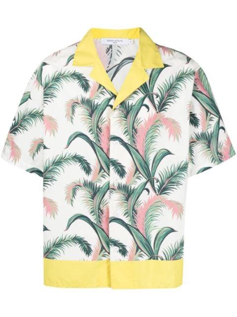 botanical-print short-sleeve shirt by MAISON KITSUNE