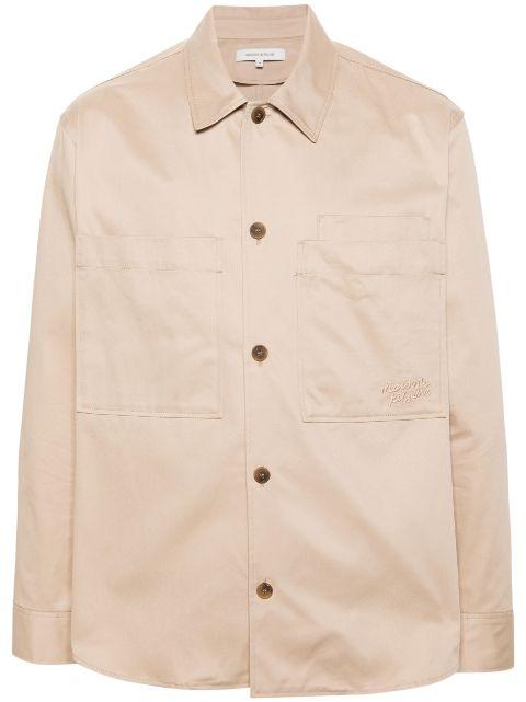 button-up cotton overshirt by MAISON KITSUNE