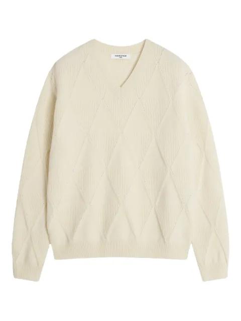 diamond-pattern wool sweater by MAISON KITSUNE