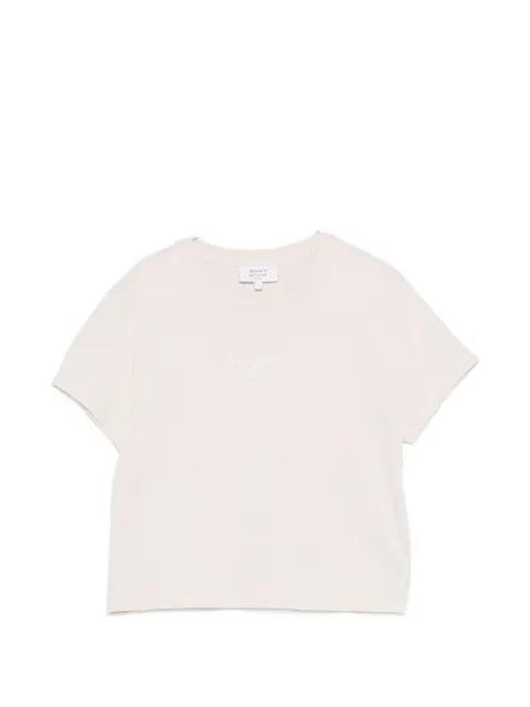 embroidered cropped T-shirt by MAISON KITSUNE