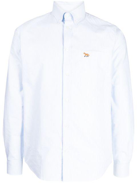 embroidered-fox cotton shirt by MAISON KITSUNE