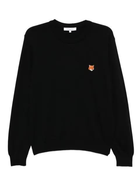 embroidered-logo patch jumper by MAISON KITSUNE