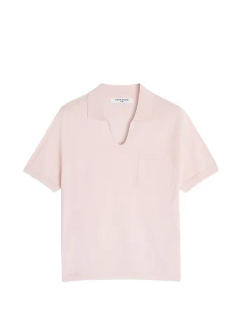 fine-knit V-neck T-shirt by MAISON KITSUNE
