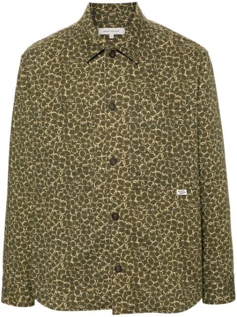 floral-print cotton shirt jacket by MAISON KITSUNE