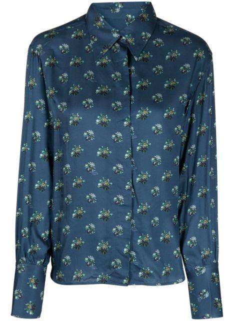 floral-print long-sleeve shirt by MAISON KITSUNE