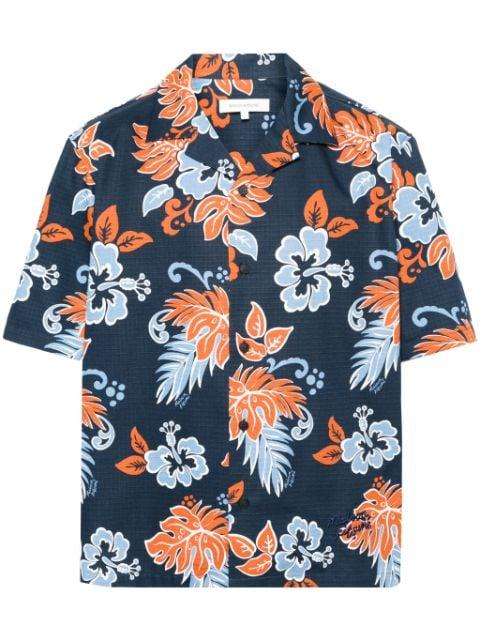 floral-print ripstop shirt by MAISON KITSUNE
