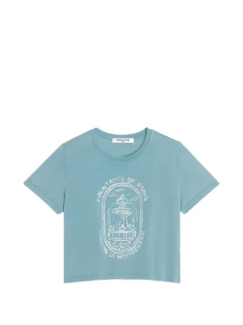 fountain-stamp faded Baby T-shirt by MAISON KITSUNE