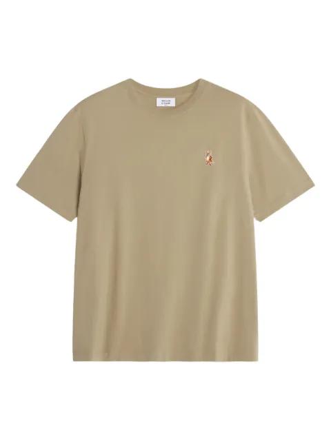 fox-embroidered cotton T-shirt by MAISON KITSUNE