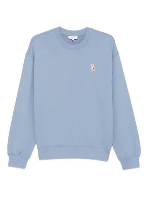 fox-embroidered cotton sweatshirt by MAISON KITSUNE