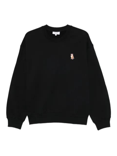 fox-embroidered cotton sweatshirt by MAISON KITSUNE