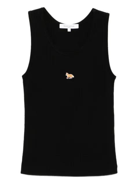 fox-embroidered tank top by MAISON KITSUNE