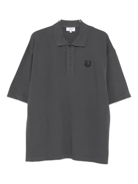 fox-head embroidered polo shirt by MAISON KITSUNE