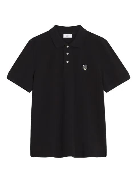 fox-head embroidered polo shirt by MAISON KITSUNE