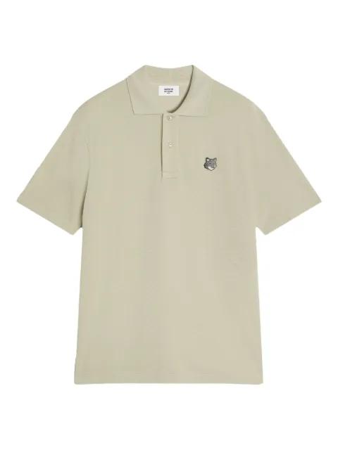 fox-head embroidered polo shirt by MAISON KITSUNE