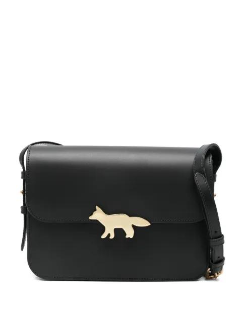 fox-head leather shoulder bag by MAISON KITSUNE
