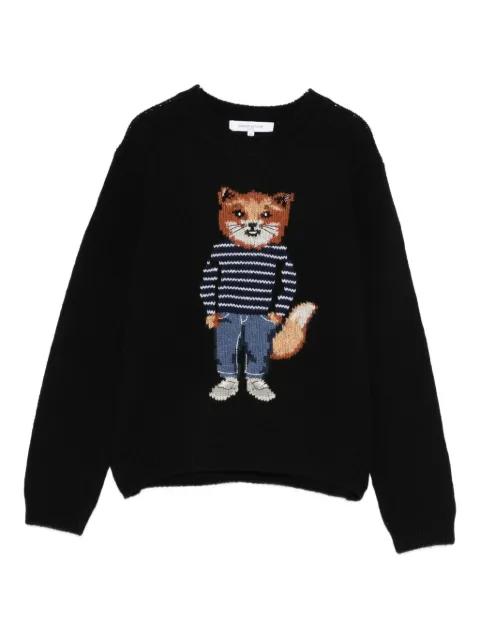 fox-motif wool sweater by MAISON KITSUNE