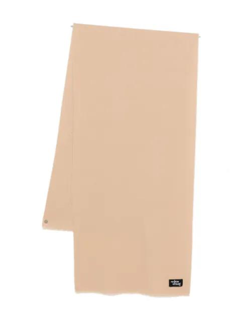 fringed wool scarf by MAISON KITSUNE