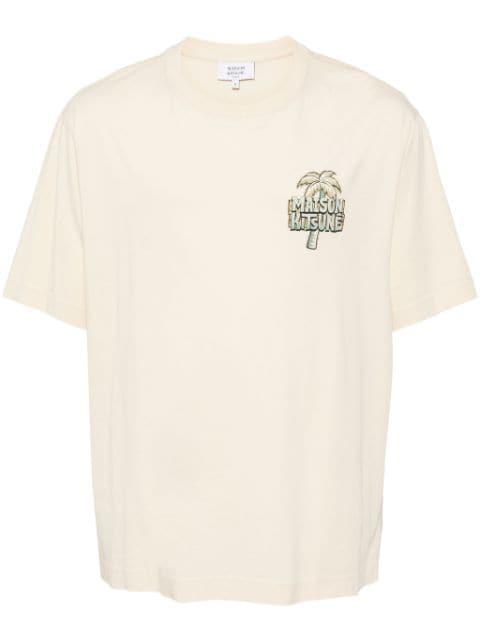 graphic-print cotton T-shirt by MAISON KITSUNE