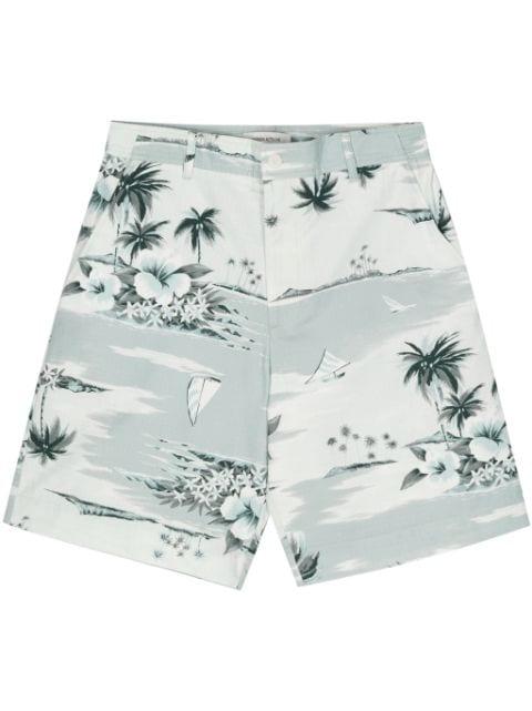 graphic-print deck shorts by MAISON KITSUNE