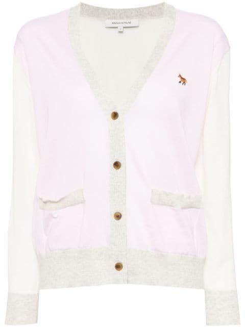logo-appliqué cardigan by MAISON KITSUNE