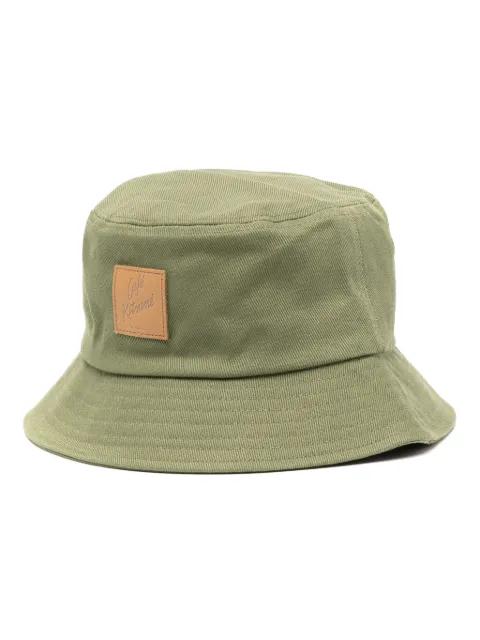 logo-appliqué cotton bucket hat by MAISON KITSUNE