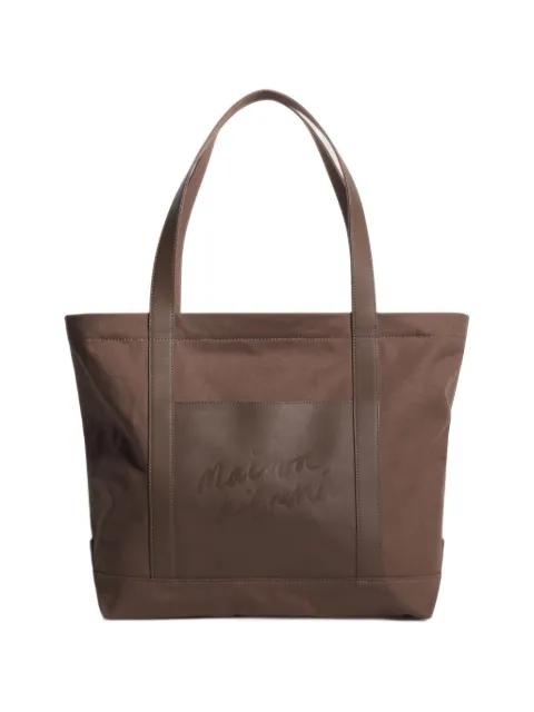 logo-embossed tote bag by MAISON KITSUNE