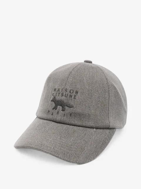 logo-embroidered baseball cap by MAISON KITSUNE