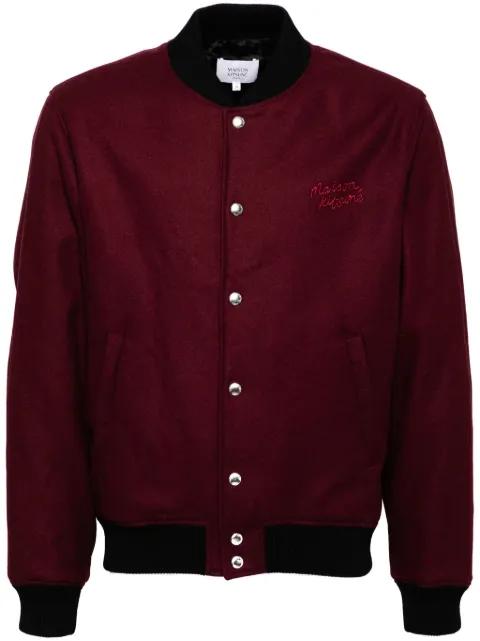 logo-embroidered bomber jacket by MAISON KITSUNE