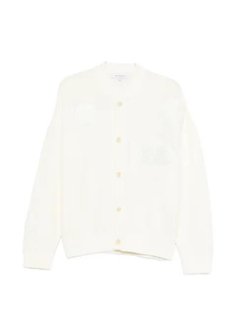 logo-embroidered cardigan by MAISON KITSUNE