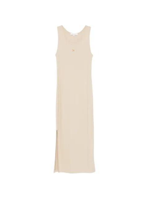 logo-embroidered ribbed tank dress by MAISON KITSUNE