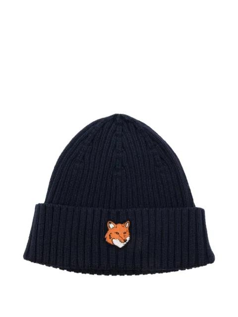 logo-patch beanie by MAISON KITSUNE