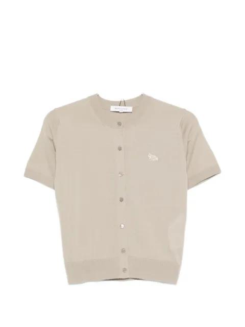 logo-patch cardigan by MAISON KITSUNE