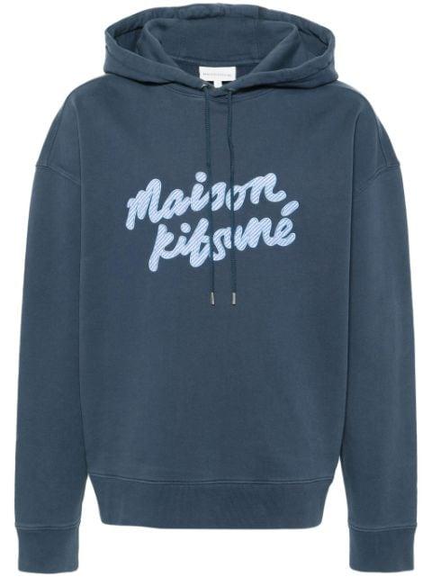 logo-patch cotton hoodie by MAISON KITSUNE