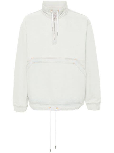logo-patch denim jacket by MAISON KITSUNE