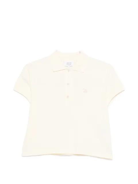 logo-patch polo top by MAISON KITSUNE