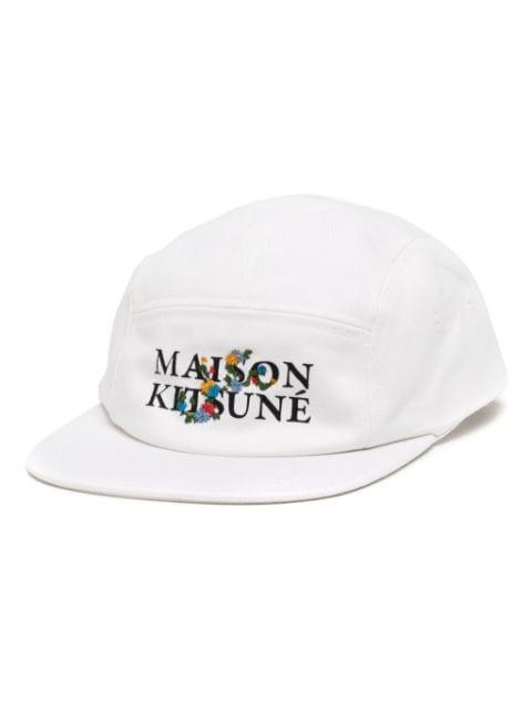 logo-print cotton baseball cap by MAISON KITSUNE